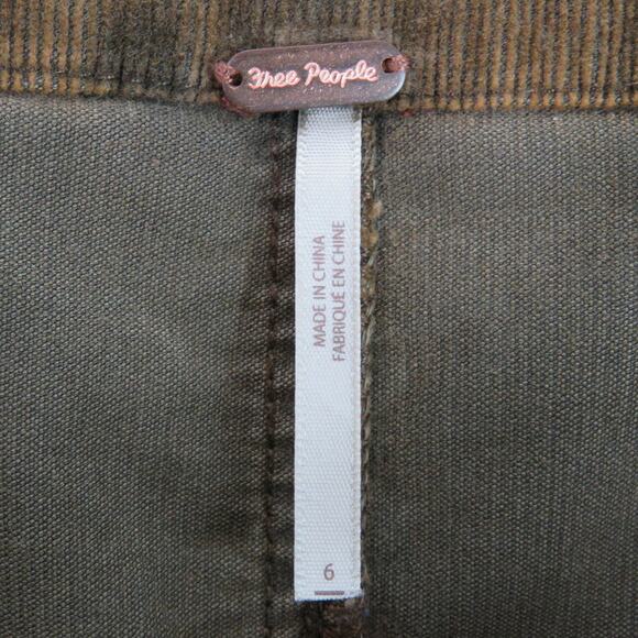 Free People Holding Onto a Dream Cord Mini Skirt Brown Corduroy Short Skirt 6 - Picture 6 of 7